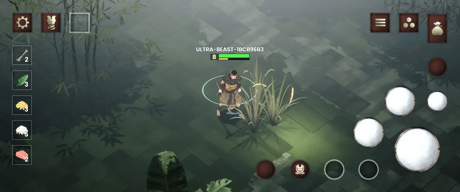VÕ prototype: a character on grassy terrain.